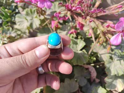100% original Irani feroza ring with heavy silver