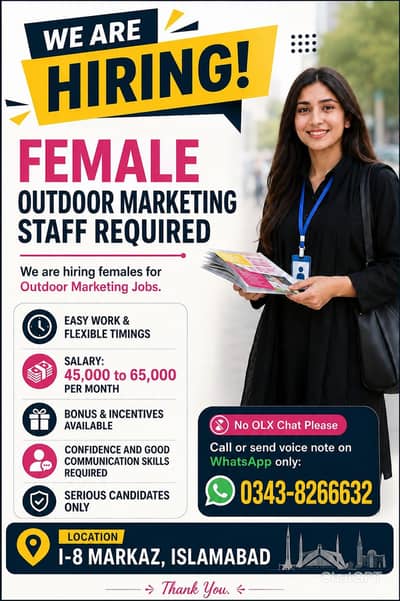 marketing Job for females only.