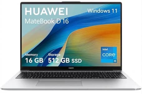 Huawei MateBook D16 - 13th Gen 512GB 16GB 16 inch 10/10