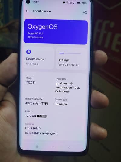 One Plus 8 Mobile 16/256  Excellent Condition