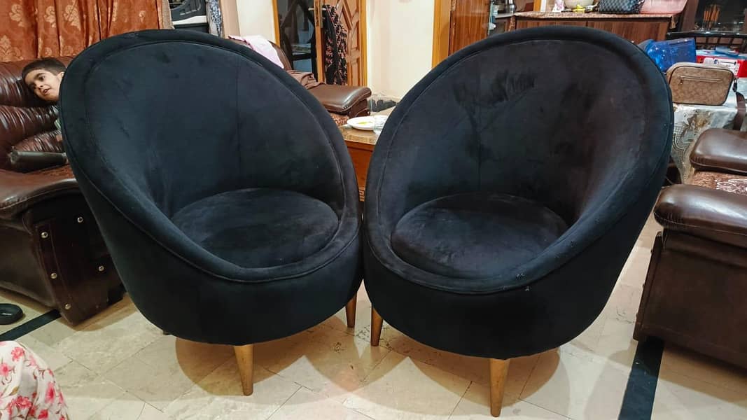 Black Sofa Set 1