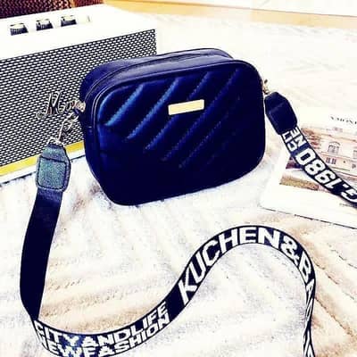 Velvet leather Crossbody Bag for Girls . Price (1400) free Delivery