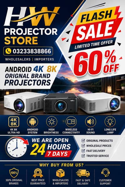 ANDROID PROJECTOR, LED PROJECTOR, FULL HD PROJECTOR, MINI PROJECTOR.