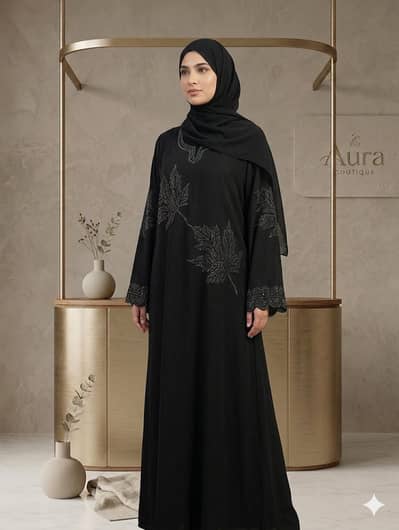 heavy embroidery Dubai Abayas