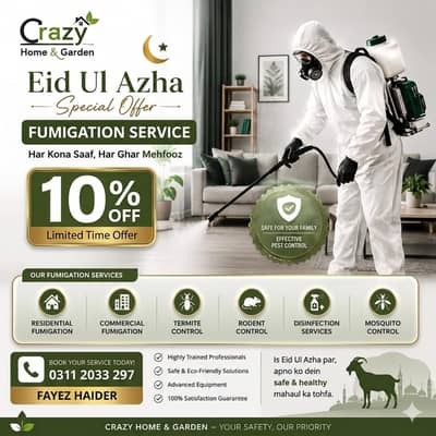 Fumigation service Karachi,Restaurants hotel offices monthly pkgs near