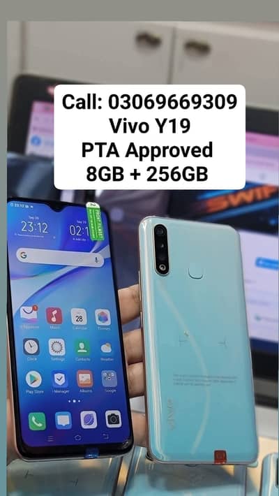 Vivo Y19 PTA Approved With Box 10by10 8GB + 256GB With Warranty