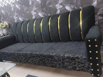 sofa set with wooden table