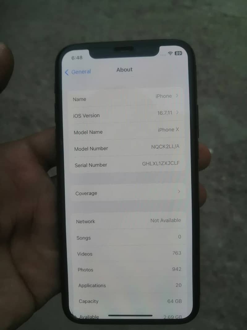 iPhone x 6