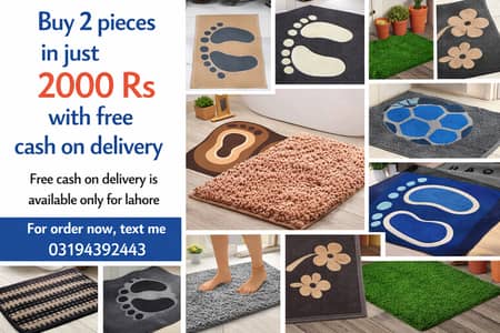 Premium Soft Bathroom & Room Mats Set Of– 2 Pieces Anti Slip Floor Mat