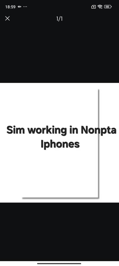 Sim working iPhone