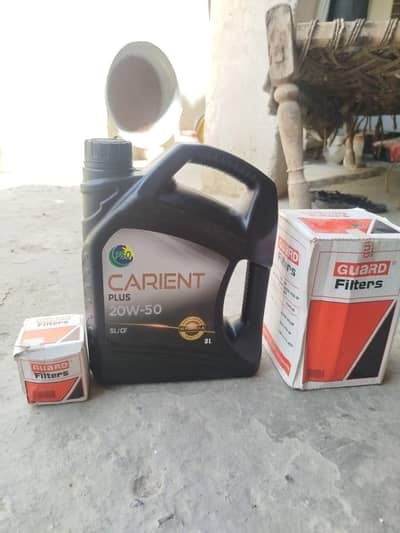 oil, oil filter and air filter