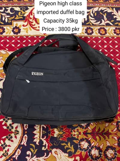 duffel bags and motorcycle mounted luggage bags