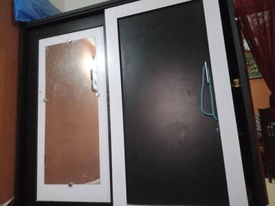 double door Almera black in white colour