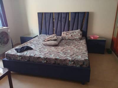 bed set with L shaped sofa