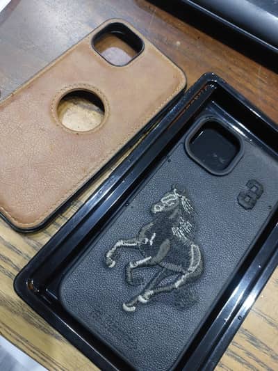 iphone 13 leather mobile cases(2pcs - 1new + 1used)