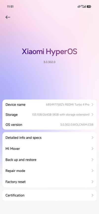 Redmi turbo 4 pro