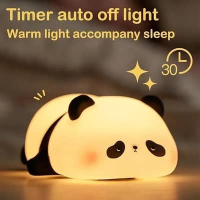 Panda LED Lamp 8 Colors for Kids Room Night Light
