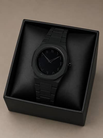 Sleek Black Minimalist Watch – Daily Wear"