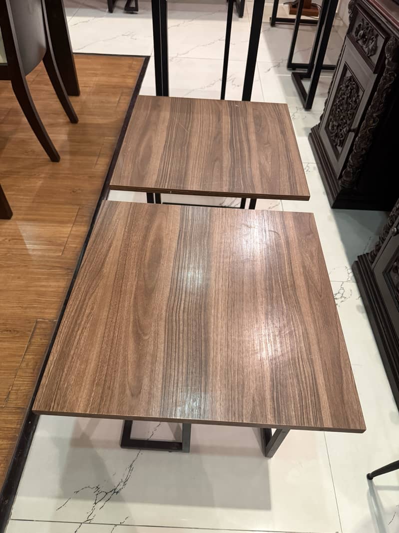 Square dining table & Side tables 4