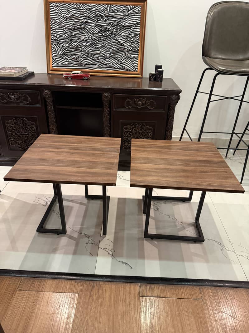 Square dining table & Side tables 5
