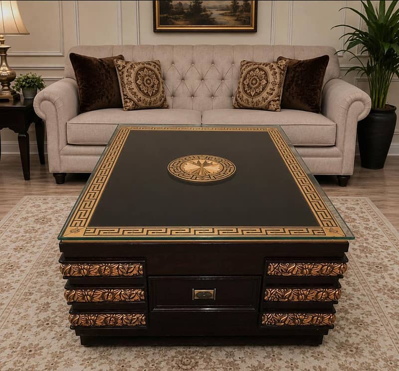 solid wood center table 0