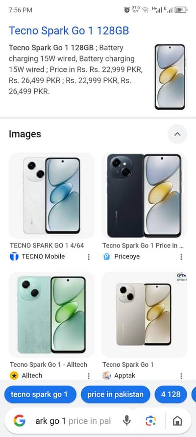 Tecno spark go 1 . . . 4 64 . . . . PTA approved
