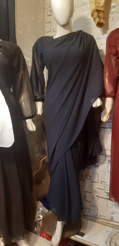 Maxi Saree Navy blue color
