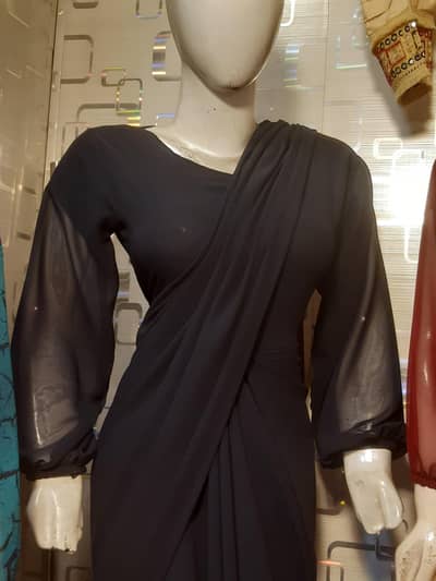 Maxi Saree Navy blue color