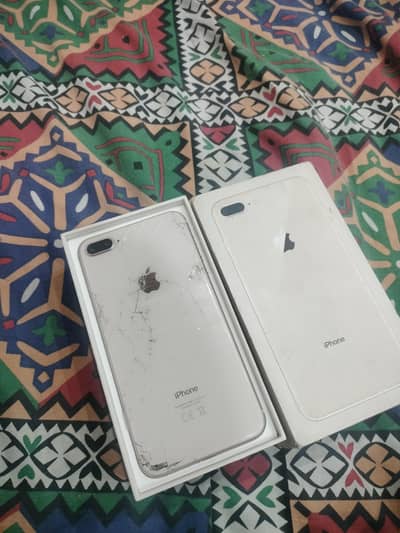 iphone 8+ with box full original just back brak