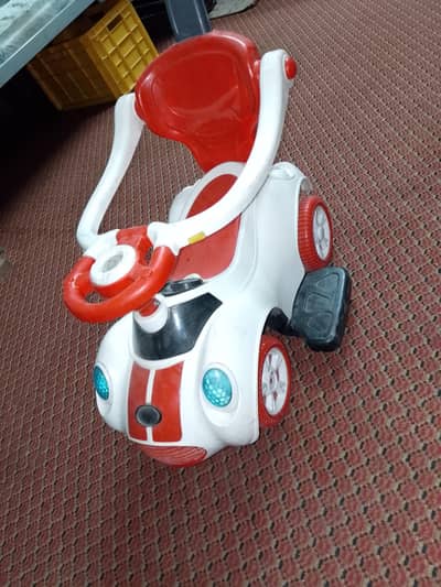 red and white kids car
