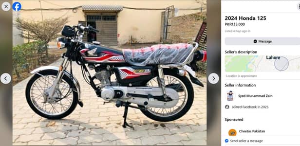 Honda 125  24 model for Sale