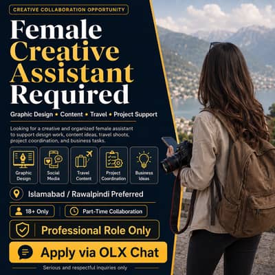 Female Creative Assistant / Graphic Designer / Project Coordinator