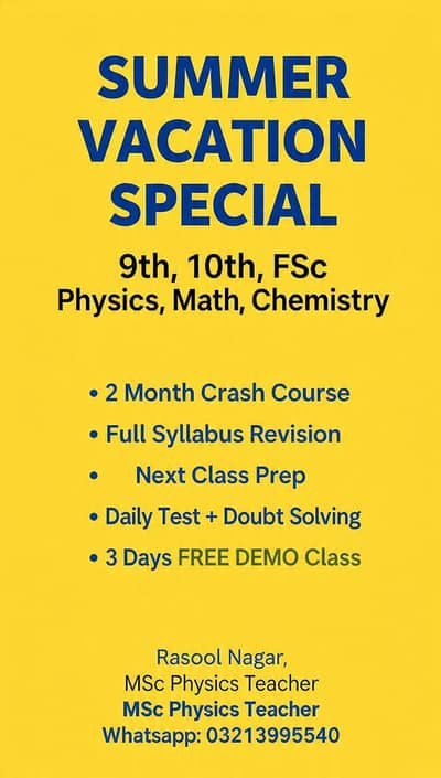 fsc / physics/ math/ chemistry / tutor/home tusion available