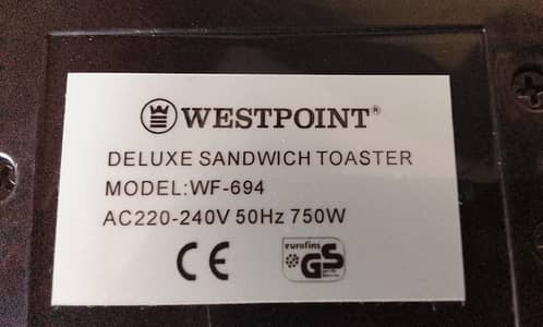 Westpoint Sandwich Maker