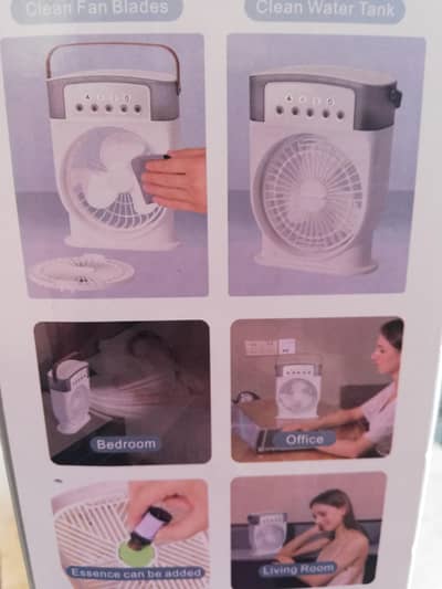mist shower rechargeable fan