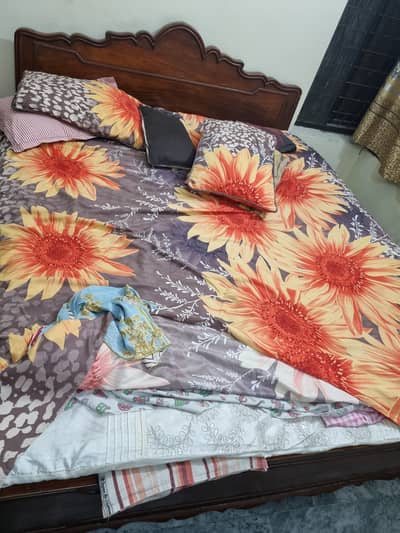 Wooden Bed Old King Size