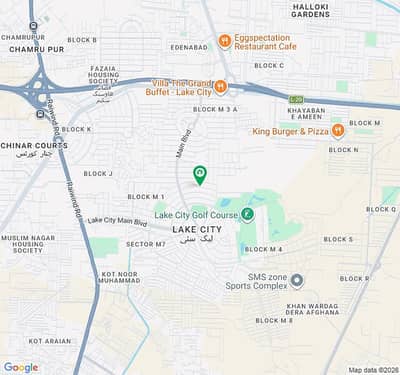 1 Kanal Residential Plot For Sale In M-3 Lake City Raiwind Road Lahore
