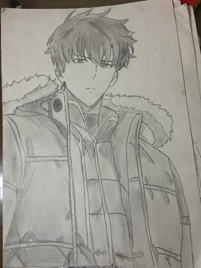 Detailed Anime Fan Art – Hand-Drawn Sung Jin-woo Sketch