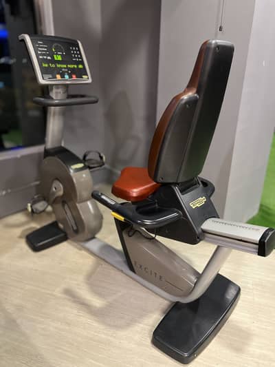 2 Technogym Excite Recumbent Bike  Commercial Gym Fitness Cycle