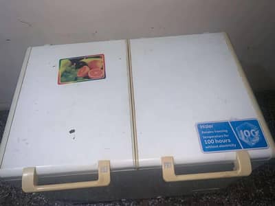 Haier double door deep freezer