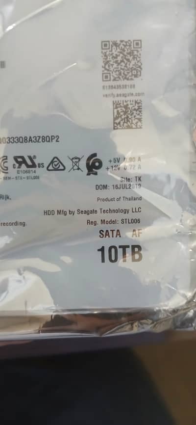 Servilence Hard Disk 10TB New Seel Pack.