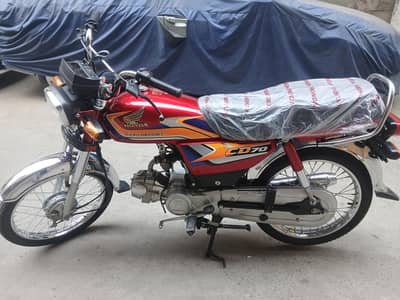 Honda cd 70 2025  red collar 10 bay 10 paper Complete