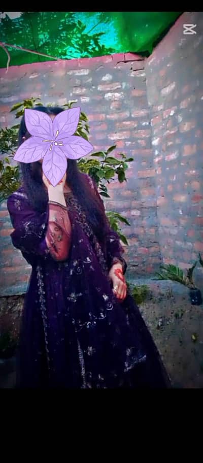 Elegant Purple Short Frock  Party Wear