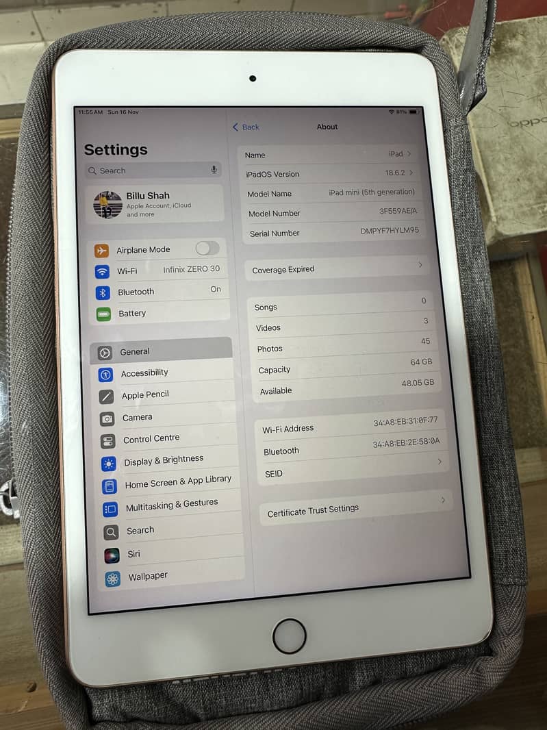 Ipad mini 5 7