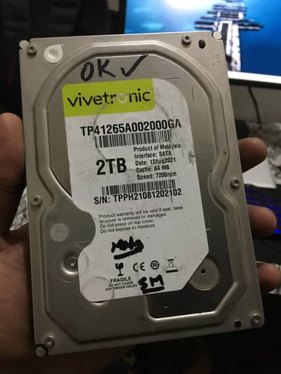 2Tb vivetronic hard drive 100% Health