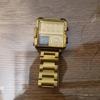 SKMEI Original Golden Stylish Watch | Good Condition