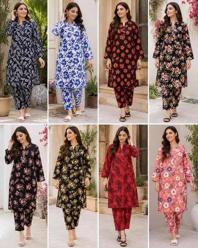 China Premium Lawn Print Unstich 2 piece
