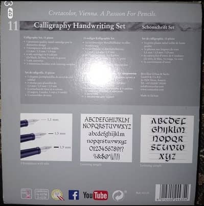 cilligraphy handwriting  set