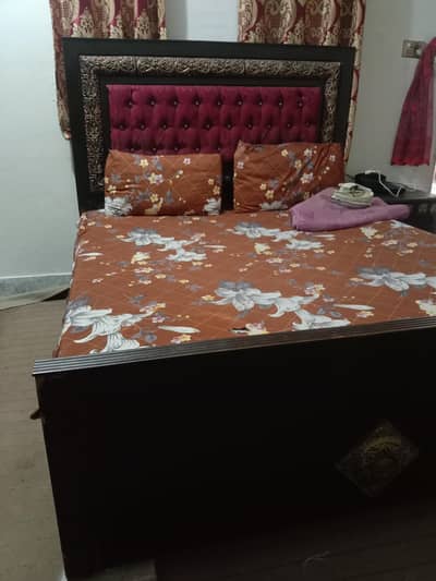 wooden bed