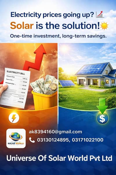 Bnay Apny Ghar or office ko bijli sa free Hum sa lagway Solar system
